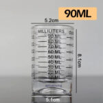 Tall graduated 90ml measuring shot glass