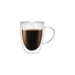 Double wall glass mug 350ml