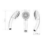 Centon Aquamax 3-spray shower handset - Image 2