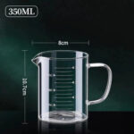 Clear glass measuring cup 350ml